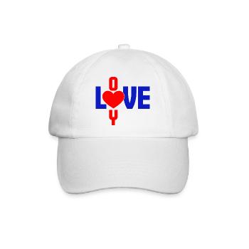 Ich liebe dich - Baseballkappe - Weiß/Weiß - Vorne