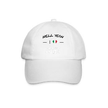 Hell Yeah i love italy Italy flag - Baseballkappe - Weiß/Weiß - Vorne