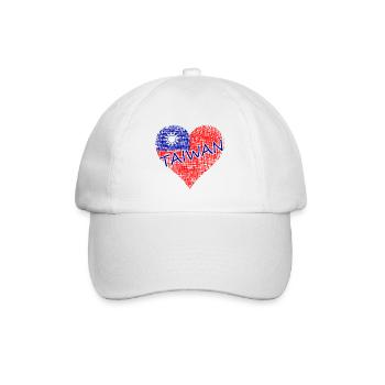 Taiwan heart Herz taiwan - Baseballkappe - Weiß/Weiß - Vorne