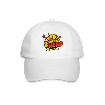 Superhelden Comic Explosion - Baseballkappe - Weiß/Weiß - Vorne
