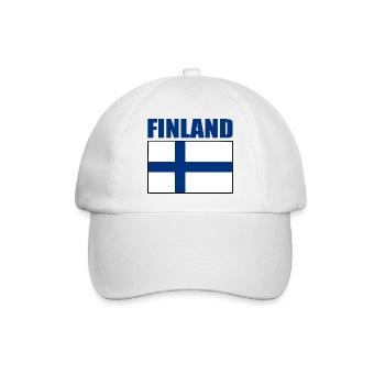 Finnland - Baseballkappe - Weiß/Weiß - Vorne