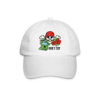 Don´t cry - Baseballkappe - Weiß/Weiß - Vorne
