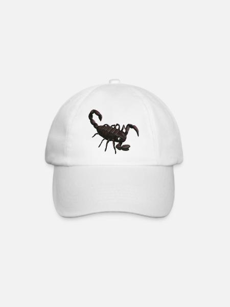 kleiner Skorpion - Baseballkappe - Weiß/Weiß