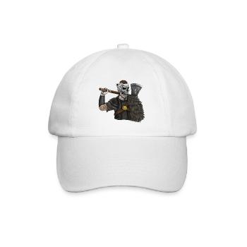 Wikinger, Odin, Thor, Wallhalla, Berserker - Baseballkappe - Weiß/Weiß - Vorne