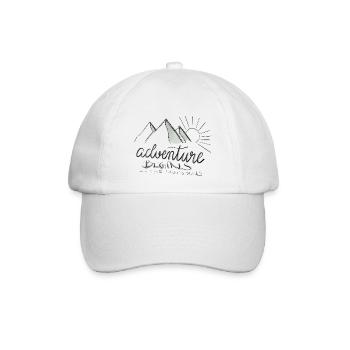 Adventure begins in the mountains! - Baseballkappe - Weiß/Weiß - Vorne
