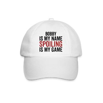Bobby ist mein Name Verderben ist mein Spiel - Baseballkappe - Weiß/Weiß - Vorne