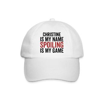 Christine ist mein Name Verderben ist mein Spiel - Baseballkappe - Weiß/Weiß - Vorne