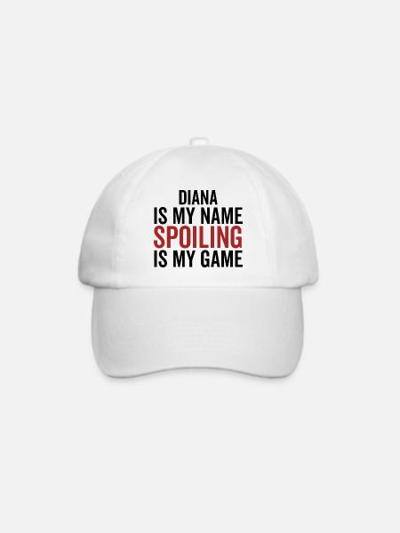 Diana ist mein Name Verderben ist mein Spiel - Baseballkappe - Weiß/Weiß