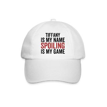 Tiffany ist mein Name Verderben ist mein Spiel - Baseballkappe - Weiß/Weiß - Vorne