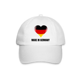 "Made in Germany" - Baseballkappe - Weiß/Weiß - Vorne
