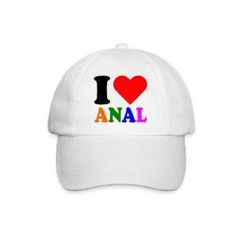 I love anal - Baseballkappe - Weiß/Weiß - Vorne