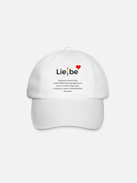 Liebe - Baseballkappe - Weiß/Weiß