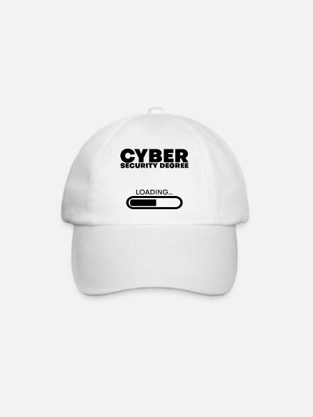 Cyber Security Degree Loading 4 - Baseballkappe - Weiß/Weiß