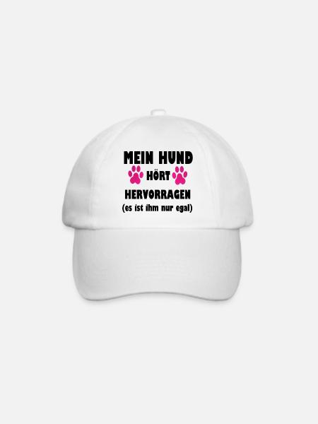 Mein Hund hört hervorragend (es ist ihm nur egal) - Baseballkappe - Weiß/Weiß