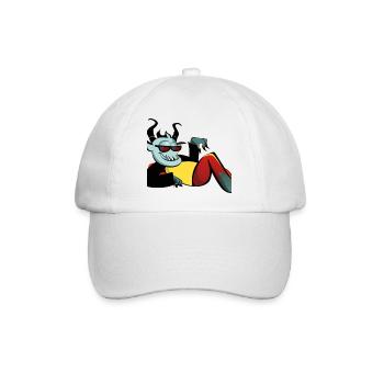 Krampus Percht Teufel 2310 - Baseballkappe - Weiß/Weiß - Vorne