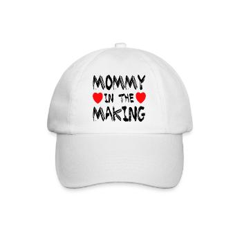 Schwangerschaft Babyparty Babyshower Boy Girl - Baseballkappe - Weiß/Weiß - Vorne