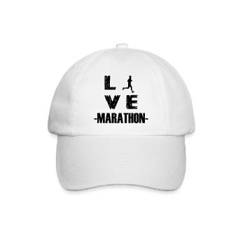 Marathon Triathlon Running joggen Biking Radfahren - Baseballkappe - Weiß/Weiß - Vorne