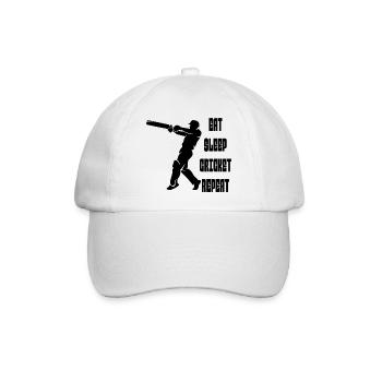 Kricketteam Cricket Kricket Kricketmannschaft - Baseballkappe - Weiß/Weiß - Vorne