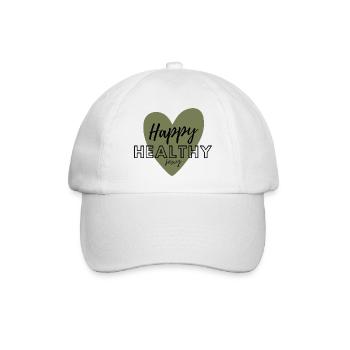 Happy Healthy Sexy - Baseballkappe - Weiß/Weiß - Vorne