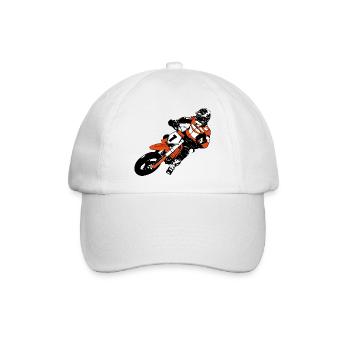 Supermoto - Baseballkappe - Weiß/Weiß - Vorne
