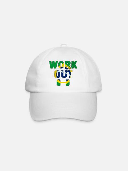 Workout Brasilien - Baseballkappe - Weiß/Weiß