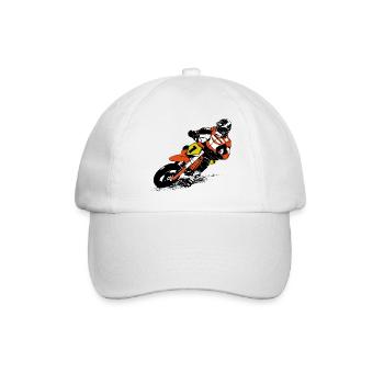 Supermoto - Baseballkappe - Weiß/Weiß - Vorne
