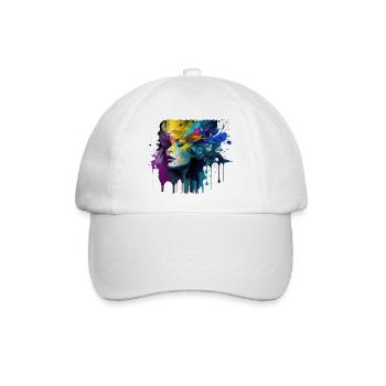 Frauengesicht Fantasy Geschenk - Baseballkappe - Weiß/Weiß - Vorne