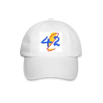 Alles ist 42 - Baseballkappe - Weiß/Weiß - Vorne