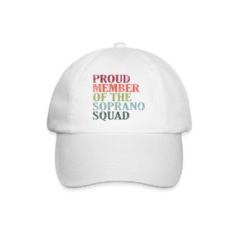 Proud Member of the Soprano Squad Vintage - Baseballkappe - Weiß/Weiß - Vorne
