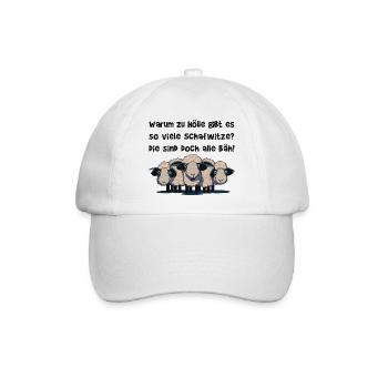 Schaf I Schafe I Witz I Witze I coole Sprüche - Baseballkappe - Weiß/Weiß - Vorne