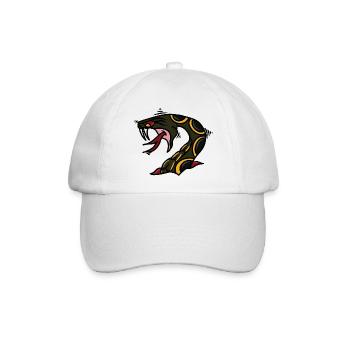 Verwundete Kobra - Baseballkappe - Weiß/Weiß - Vorne