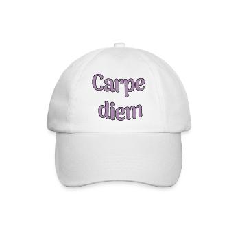 Carpe diem - Baseballkappe - Weiß/Weiß - Vorne
