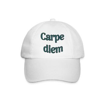 Carpe diem - Baseballkappe - Weiß/Weiß - Vorne