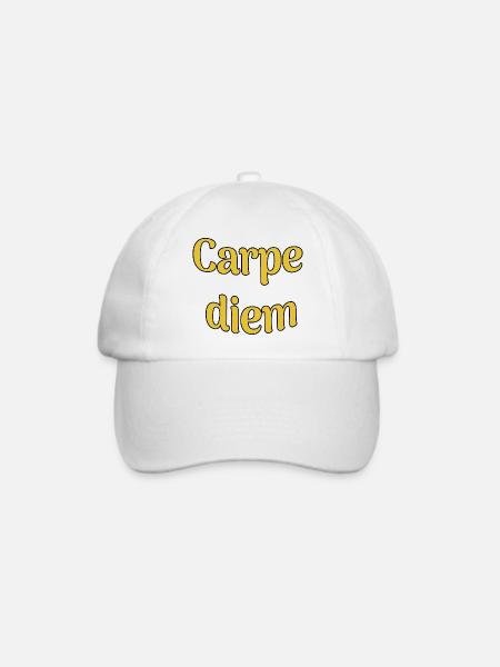 Carpe diem - Baseballkappe - Weiß/Weiß