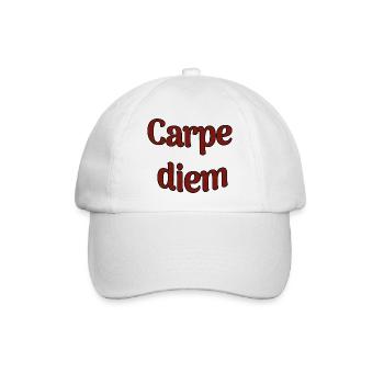 Carpe diem - Baseballkappe - Weiß/Weiß - Vorne