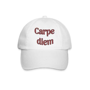 Carpe diem - Baseballkappe - Weiß/Weiß - Vorne