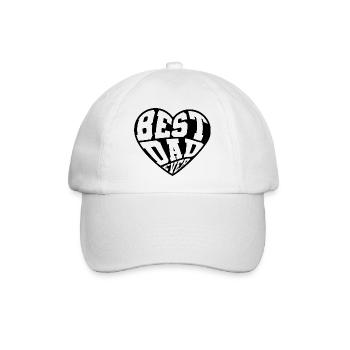 Bester Vater aller Zeiten! - Baseballkappe - Weiß/Weiß - Vorne