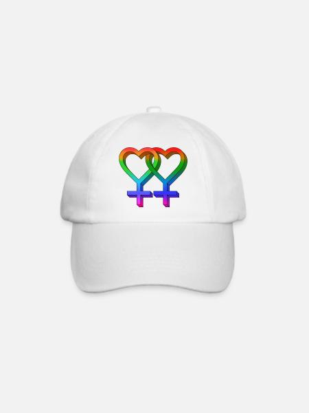 LGBTQ+ LOVE SYMBOL PRIDE - Baseballkappe - Weiß/Weiß