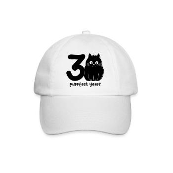 30 purrfect years - Baseballkappe - Weiß/Weiß - Vorne