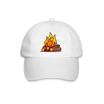Lagerfeuer - Baseballkappe - Weiß/Weiß - Vorne