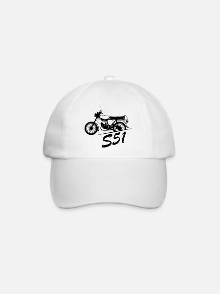 simson s51 Legende Moped DDR Nostalgie Logo icon - Baseballkappe - Weiß/Weiß