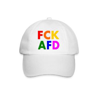 Fck afd - Baseballkappe - Weiß/Weiß - Vorne