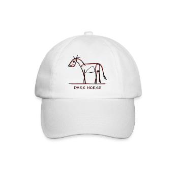 (Funny) Dark Horse - Baseballkappe - Weiß/Weiß - Vorne