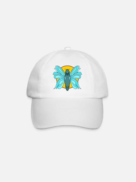 Butterflies are always in - Baseballkappe - Weiß/Weiß