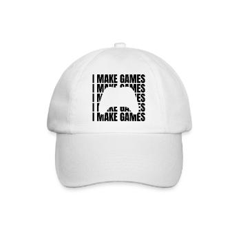 Game Designer Spruch - Baseballkappe - Weiß/Weiß - Vorne