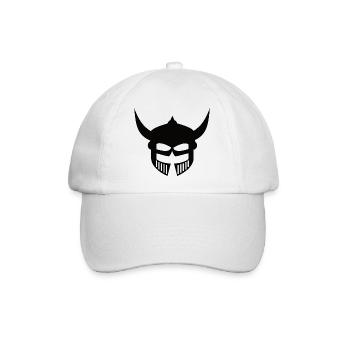 Barbaren Silhouetten Helm- Zeige die Wildheit - Baseballkappe - Weiß/Weiß - Vorne