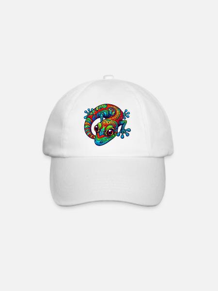 Gecko - Baseballkappe - Weiß/Weiß