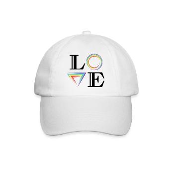 Liebe LGBT - Baseballkappe - Weiß/Weiß - Vorne