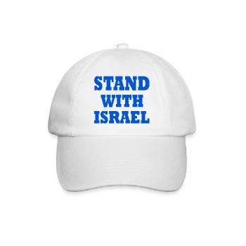 Stand with israel - Baseballkappe - Weiß/Weiß - Vorne