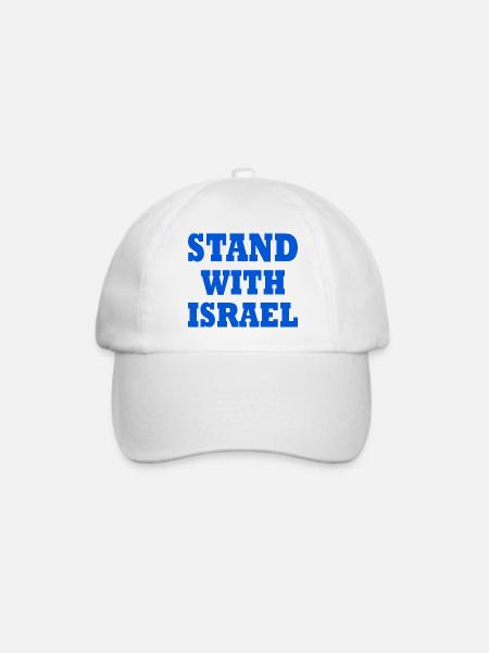Stand with israel - Baseballkappe - Weiß/Weiß